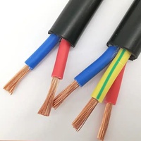 Câble électrique flexible en cuivre H05VV-F, conducteur en cuivre, PVC ignifuge, 0,5 mm, 0,75 mm, 1 mm, 1,5 mm, 2,5 mm, 4 mm