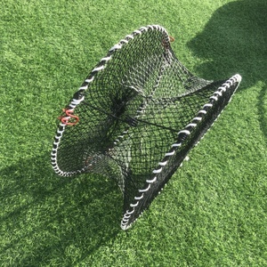 Offre Spéciale poids lourd Cage à ressort crabe Pot pliable outil de pêche en <span class=keywords><strong>mer</strong></span> avec filet en plastique PVC HDPE pour crevettes et crabes - Product Image 3