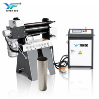 Machine de pliage de tôles à trois rouleaux asymétriques CNC mini automatique pour tôles fines