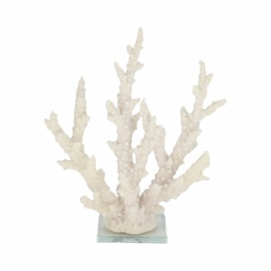 Scultura di corallo a rami su base di vetro, elegante statua per decorare casa, ufficio e bagno - Product Image 1