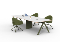 Bureau de travail multifonctionnel Uspair pour 4/6 personnes, bureau d'ordinateur durable, simple et moderne, mobilier de coworking, poste de travail.