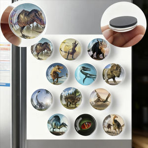 FQ villes du monde Pot en polyrésine aimants transparents 50mm Souvenir Pvc calendrier fournitures londres dinosaure réfrigérateur aimant - Product Image 4