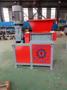 ST-300 Double Shaft Used Mobile Hard Disk Drive Shredder Machine Plastic Crusher Machine