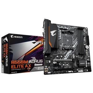 เมนบอร์ด B550M AORUS ELITE AX สำหรับซีพียู AMD AM4 รองรับแรม DDR4 ยี่ห้อกิกะไบต์ - Product Image 1