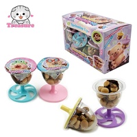 Jouet mignon en forme de coupe à vin, base de toupie en chocolat, tasse à biscuits en chocolat