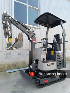 Mini-excavatrices 1 tonne multifonctionnelles les plus vendues – Petites excavatrices avec godet offert en promotion - Product Image 3