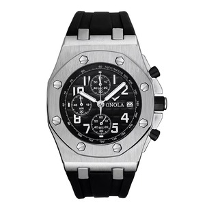 Relojes de Lujo para Hombre, Diseño Moderno, Plateados, Resistentes al Agua, de Cuarzo, para Buceo - Product Image 6