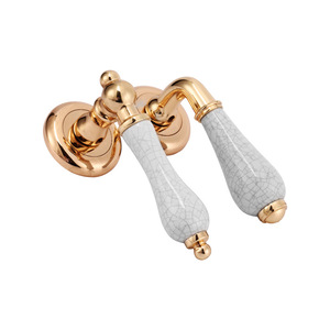 Poignée de <span class=keywords><strong>porte</strong></span> européenne de luxe en <span class=keywords><strong>laiton</strong></span> doré avec bouton en <span class=keywords><strong>porcelaine</strong></span> émaillée craquelée - Product Image 6