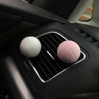 Clip en métal de forme ronde blanche personnalisée, diffuseur de parfum pour voiture en pierre de céramique parfumée