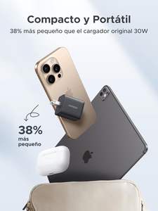 Cargador UGREEN GaN de 30W Tipo USB C con 3 Puertos de Carga Rápida Cargador de Pared 2C1A para Teléfono <span class=keywords><strong>Samsung</strong></span> <span class=keywords><strong>Galaxy</strong></span> S25/S24 iPhone 17 16 - Product Image 4