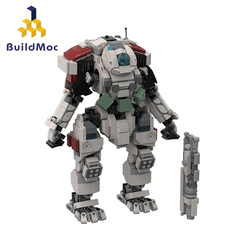 Buildmoc Titanfall 2 scorch Titan Robot xây dựng khối thiết lập trận chiến MECHA lính gạch trò chơi tự làm đồ chơi cho trẻ em món quà sinh nhật