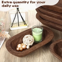 Lot de 10 bols à pâte en bois de Paulownia sculptés à la main plateau de service rustique pour cuisine ferme décor panier de fruits pièce maîtresse de mariage