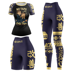 OEM/ODM Ensembles de compression pour femmes à manches longues BJJ MMA Anti-UV UPF50 T-shirt à séchage rapide Leggings Collants Shorts Rashguards Combinaisons de sport - Product Image 3