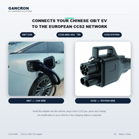 Adaptateur GANCRON GBT vers CCS2 300A 1000V DC pour recharge de voitures chinoises (GB/T vers CCS2)