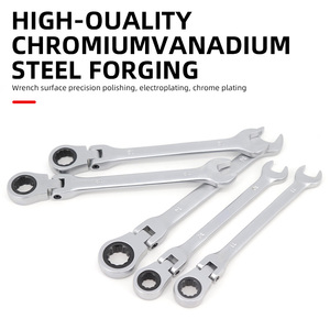 OEM Matte Finish 6PCS CR-V <b>Ratchet</b> Combination Wrench Tool <b>Set</b> Flex-head Metric <b>Spanner</b> <b>Set</b> - Product Image 2