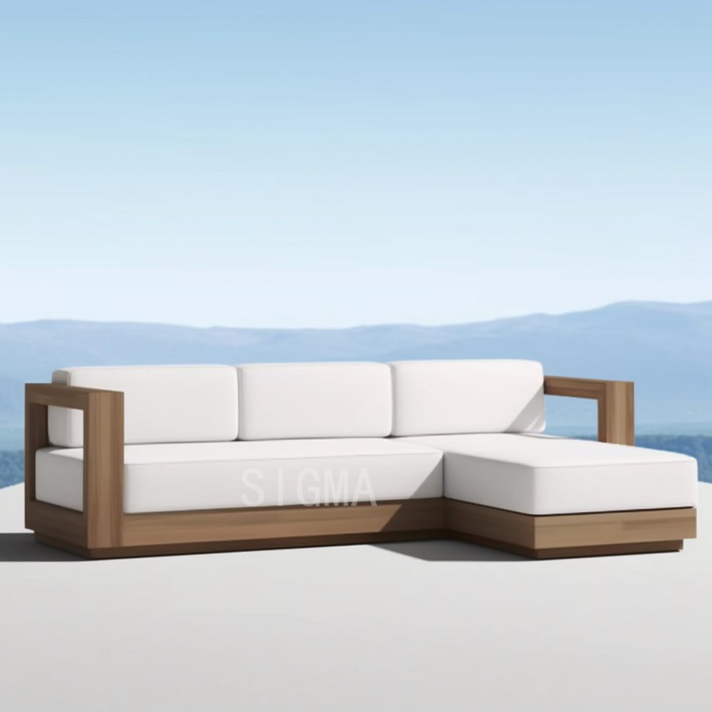 Luxury Hot Selling New Arrival Wooden Outdoor Furniture Garden Patio Set Solid Teak  Single Sofa Chair