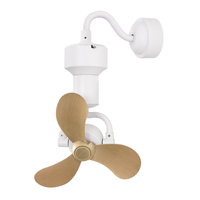 Modern 145 °   Ventilateur de plafond oscillant de 16 pouces avec moteur BLDC, télécommande, montage mural, montage encastré, petit ventilateur de plafond pour chambre à coucher