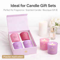 Boîte cadeau de luxe personnalisée pour parfums, avec gaufrage, logo personnalisé, fermeture magnétique, style tiroir rigide, pour ensembles de bougies et de parfums, recyclable