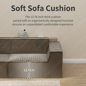 Unisofa Tanzuo - Sofá Esquinero sin Marco, Conjunto de Sofás Seccionales para Sala de Estar, Sofá Modular en Forma de L, <span class=keywords><strong>Canap</strong></span>é Comprimido de Espuma - Product Image 6