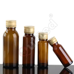 50ml Glass Medicine Liquid Bottles Amber Syrup Oral Liquid Glass Bottles