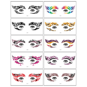 Adesivi per gli angoli degli occhi con tatuaggi temporanei colorati, trucco impermeabile a tema Halloween, tatuaggi divertenti adatti per il viso - Product Image 3