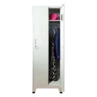 Armoire moderne à 2 portes pour classeurs scolaires et hospitaliers Armoire penderie en métal ventilée Armoire en acier Armoire