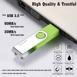 Venta al por mayor de unidades flash USB giratorias de 4GB 8GB 16GB 32GB 64GB 128GB 256GB 512GB 1TB 2TB - Product Image 3