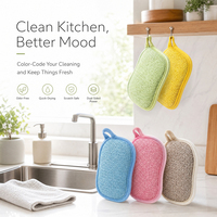 Éponge de cuisine en microfibre super absorbante et anti-rayures, double face, haute résistance, pour casseroles et vaisselle, directement de l'usine