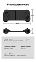 Nuevo Gamepad Portátil LED D7 de Seis Ejes con Bluetooth, Control Inalámbrico para iPhone, Android, PC y Win7