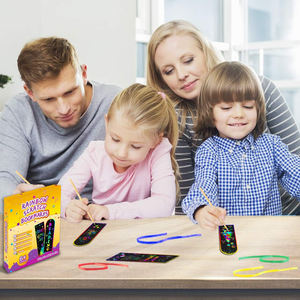 あなた自身のDIYスクラッチペーパーブックマークを作る面白いアートクラフトキット紙の描画子供のためのDIYブックマーク - Product Image 6