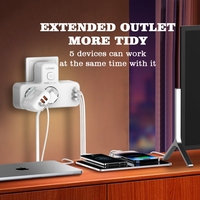 LDNIO SE2337 Nouveau Type C Charge Rapide Bureau 6 Voies Extension Socket Multi UK Power Strip avec Daul Usb