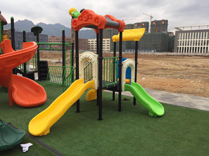 Qiao Qiao trẻ em vui chơi giải trí công viên giá rẻ thiết bị sân chơi ngoài trời đơn giản nhựa trượt chơi thiết lập cho trẻ em - Product Image 6