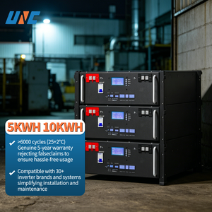 Batería de Almacenamiento de Energía Doméstica para Montaje <span class=keywords><strong>en</strong></span> Rack UNC, 5KWH, 48V, 51.2V, 100AH, LiFePO4, BMS, CAN/RS485, Pantalla LCD, 6000 Ciclos de Vida, Energía Solar Doméstica - Product Image 5