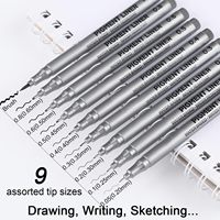 Stylos Micro-Pen Fineliner, Encre Pigmentée Noire, Encre Archivistique, Stylos à Pointe Micro Fine pour Dessin, Esquisse, Journalisation