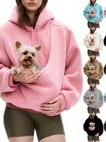 Vente en gros Nouveauté 2026 Pull à capuche à carreaux en peluche de laine d'alpaga, style européen et américain, vêtements assortis pour humains et animaux, tenue décontractée ample pour chien