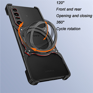 Funda Magnética Metálica con Soporte para Teléfono Sony <span class=keywords><strong>Xperia</strong></span> <span class=keywords><strong>1</strong></span> VIII / <span class=keywords><strong>1</strong></span> IV / <span class=keywords><strong>Xperia</strong></span> <span class=keywords><strong>1</strong></span> <span class=keywords><strong>V</strong></span>, Carcasa sin Borde con Disipación de Calor - Product Image 4