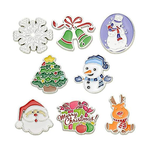 Giáng Sinh Trâm <span class=keywords><strong>Pin</strong></span> Set Ve Áo <span class=keywords><strong>Pin</strong></span> Cây Giáng Sinh Người Tuyết Bông Tuyết Santa Chuông Đồ Trang Sức Men <span class=keywords><strong>Pin</strong></span> Huy Hiệu Cho Cô Gái Quần Áo Túi Bac - Product Image 4