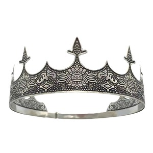 Coiffe d'anniversaire du roi pour hommes euraméricains <span class=keywords><strong>Couronne</strong></span> de la cour rétro du <span class=keywords><strong>prince</strong></span> Accessoires de cheveux Ornement du marié - Product Image 5