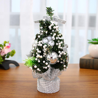 Ornements de sapin de Noël, mini sapin de Noël de 20 cm pour la maison, le bureau, les fournitures de fête, les emballages cadeaux, la décoration