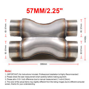 Sistema de Escape de Acero Inoxidable de 4 Vías Tipo X con Admisión de 2.5\"/3\", Modificación de Automóvil, Nuevo - Product Image 5