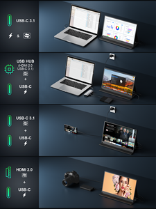 Moniteur portable 16 pouces <span class=keywords><strong>4K</strong></span> avec interface USB-C UHD HDR IPS deuxième écran pour Nintendo Switch PS5 pour Xbox Gaming pour HDMI - Product Image 6