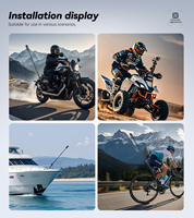 Support de caméra d'action étanche en aluminium Kewig pour moto, pince super robuste, rotation à 360°, perche à selfie réglable Insta360 pour la conduite