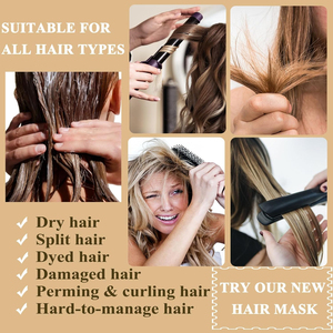 Produits de soin capillaire OEM <span class=keywords><strong>en</strong></span> gros au kératine, <span class=keywords><strong>miel</strong></span> et collagène – Masque capillaire 2-<span class=keywords><strong>en</strong></span>-1 sans rinçage pour réparation profonde et démêlage - Product Image 4