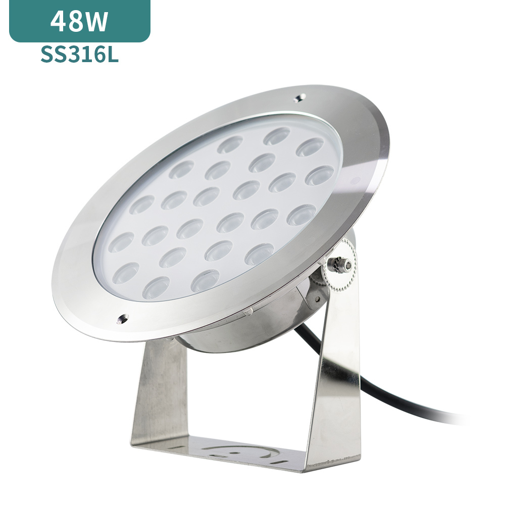 48W SS316L Outdoor Garden Pond Underwater Led Swimming Pool Lights