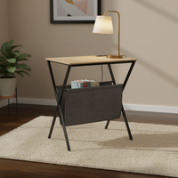 Table console moderne avec support à magazines en métal en forme de X, pour hôtel, maison, salon, chambre, entrée, salle à manger, cuisine, USB
