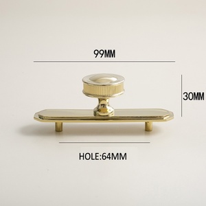 Glossy <strong>Gold</strong> Solid Brass with Plate Drawer Knob Furniture <strong>Handle</strong> Cupboard Drawer Pull Kitchen Cabinet Door <strong>Wardrobe</strong> <strong>Handle</strong> C-5675 - Product Image 6