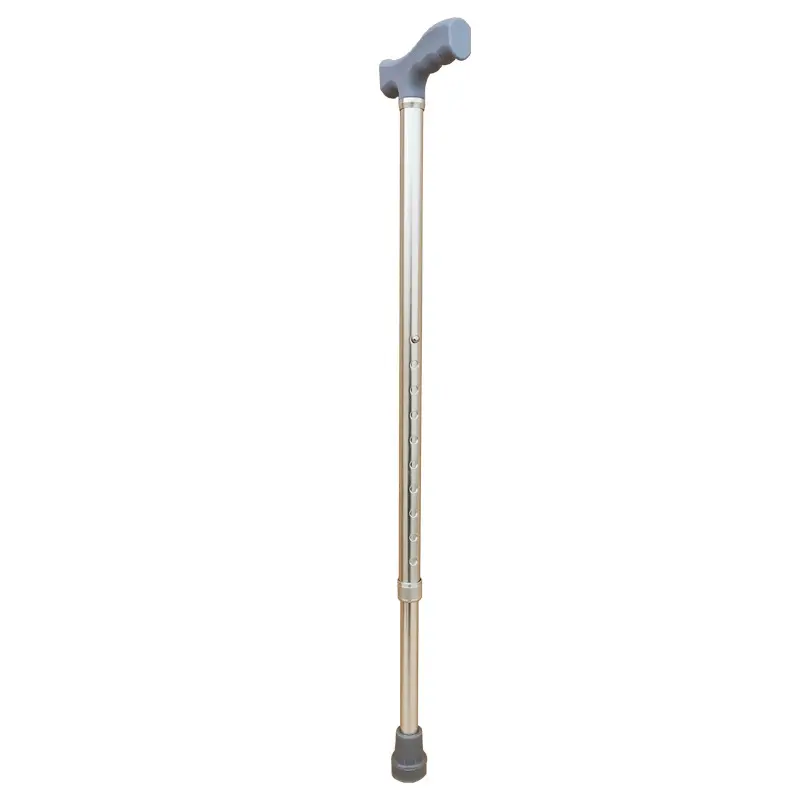Medical Solid Aluminium Elderly Man Walking Stick Single With Handle In Best Price