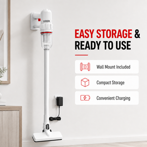 เครื่องดูดฝุ่นไร้สายแบบชาร์จไฟได้ 130W น้ำหนักเบา ใช้ได้ทั้งแบบมือถือและแบบแท่ง สำหรับทำความสะอาดพื้นบ้าน โซฟา และรถยนต์ - Product Image 4
