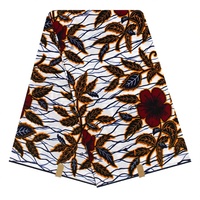 Tissu Popeline Imprimé Wax Africain 100% Coton Peigné Écologique Résistant au Rétrécissement pour Robes Chemises Entoilage Vêtements Fille