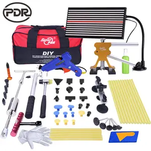 Kit de reparación de extractor de abolladuras, bolsa de herramientas PDR, martillo de tracción en T, tablero de alambre, superventas